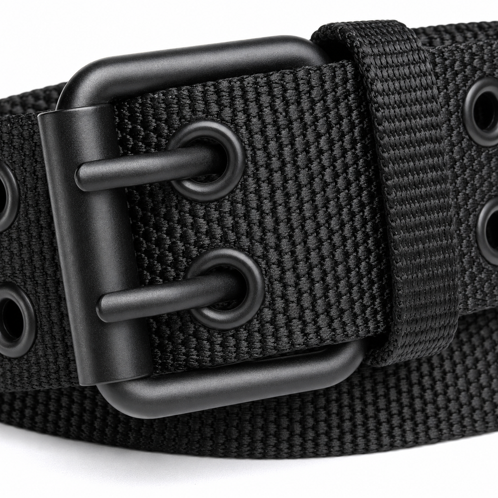 Ceinture Militaire Homme avec Boucle Double Ardillon Robuste