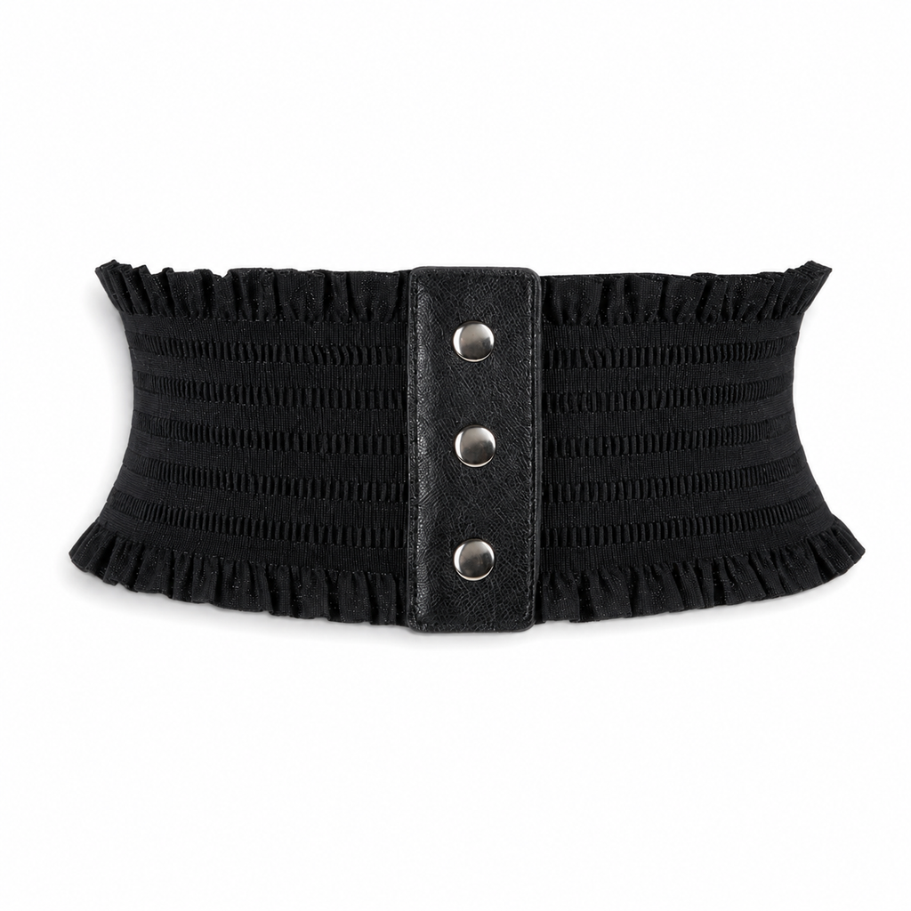 Ceinture Large Tissu Élastique Lisse Femme Taille Haute | Soral