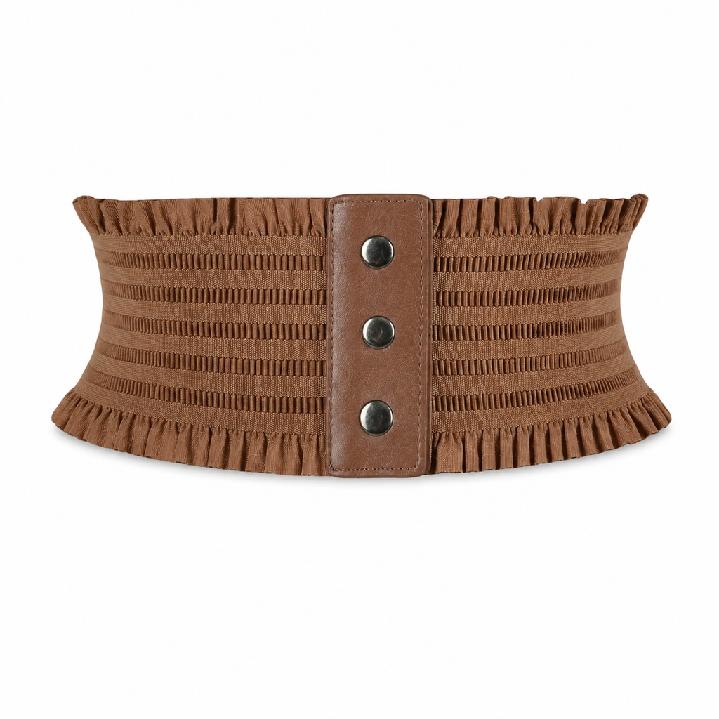 Ceinture Large Tissu Élastique Lisse Femme Taille Haute | Soral