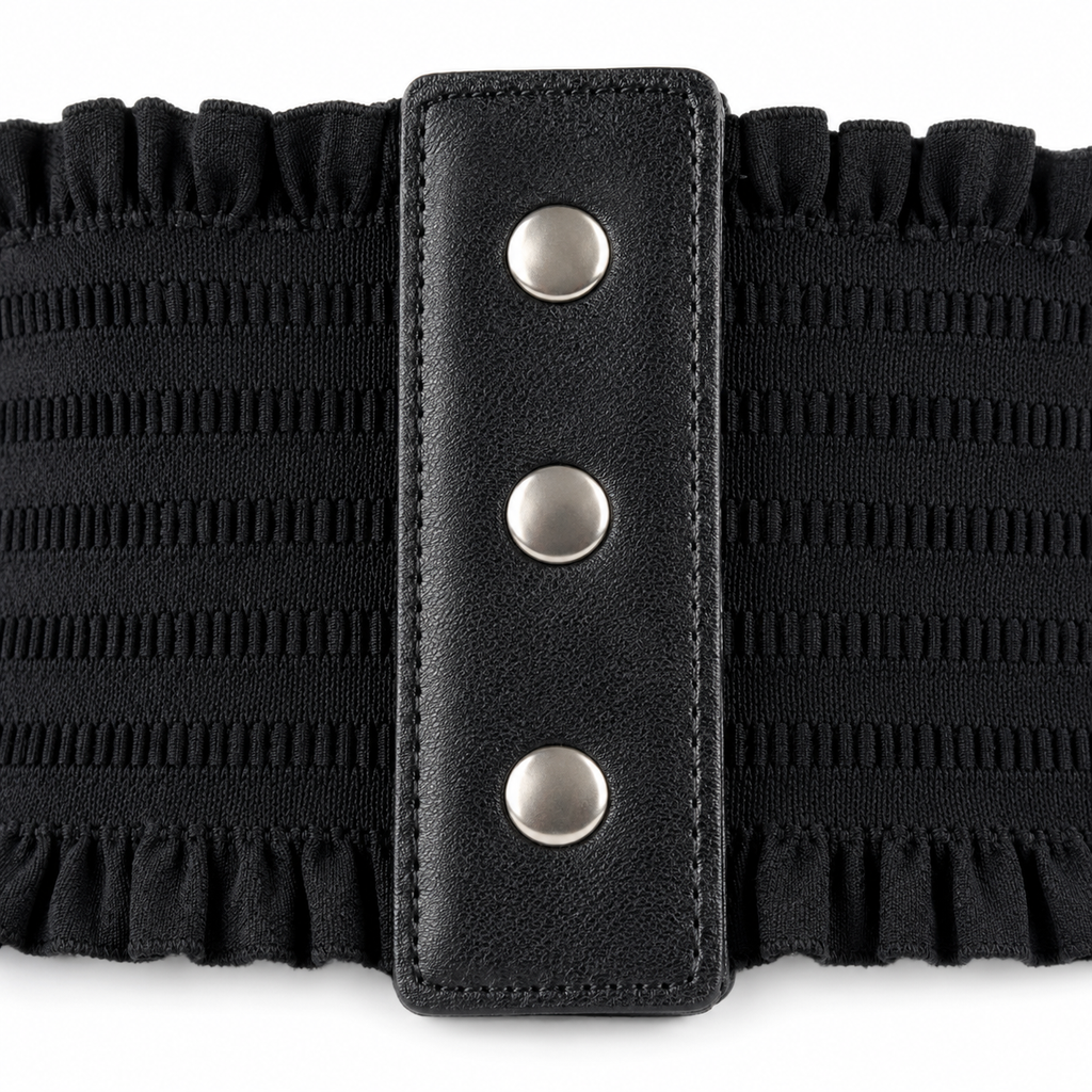 Ceinture Large Tissu Élastique Lisse Femme Taille Haute | Soral