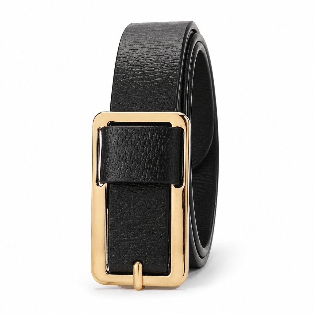 Ceinture Fine Femme en Cuir avec Boucle chic