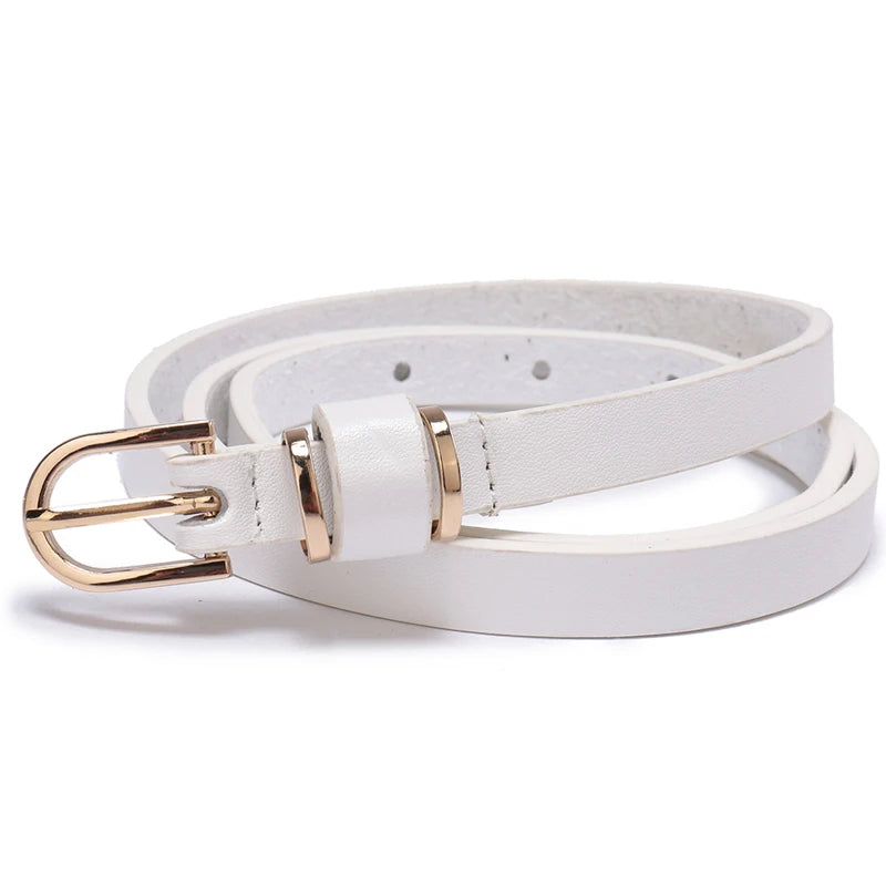 Ceinture Fine en Cuir Femme pour Robes et Jupes