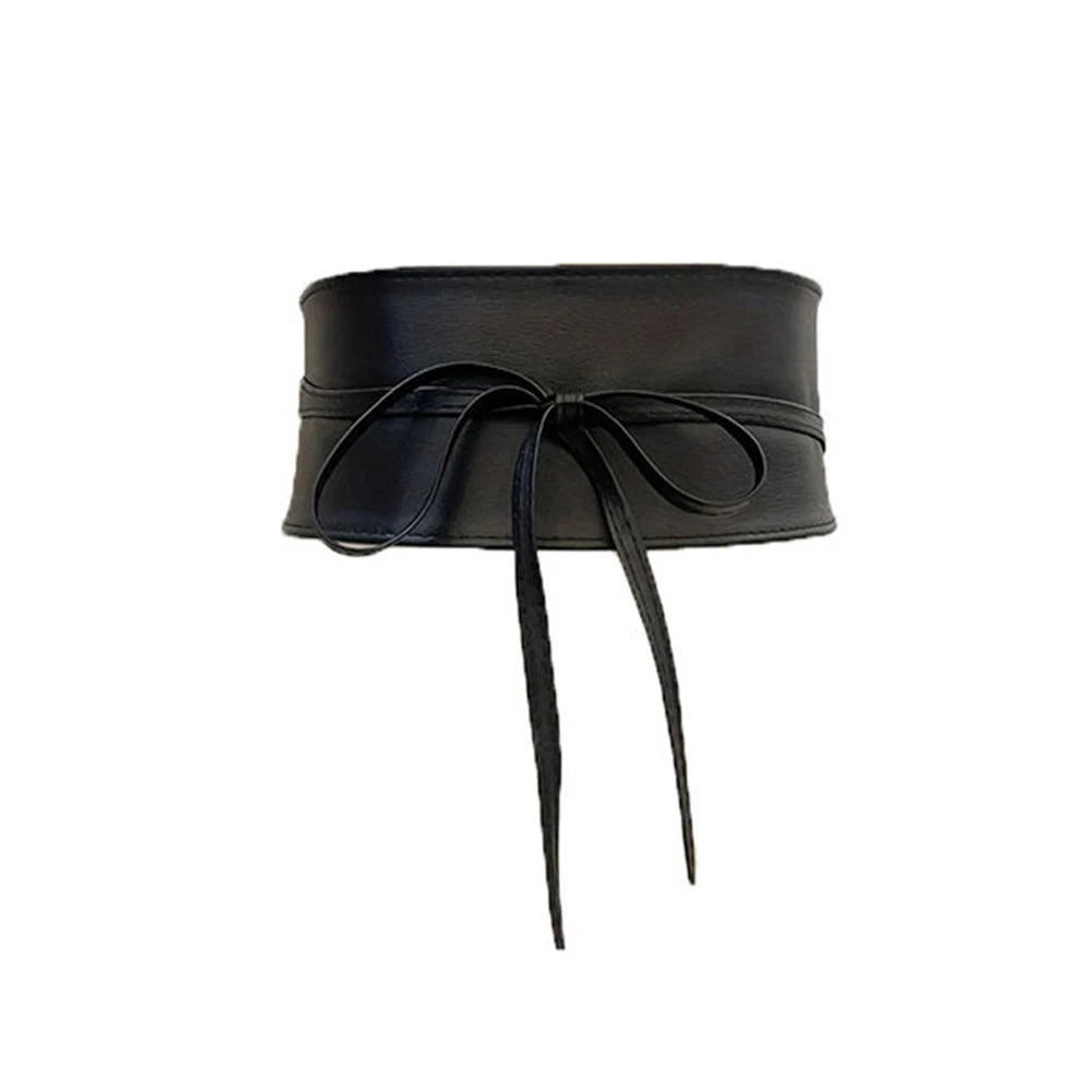 Ceinture Large Femme avec Finition Satinée à Nouer