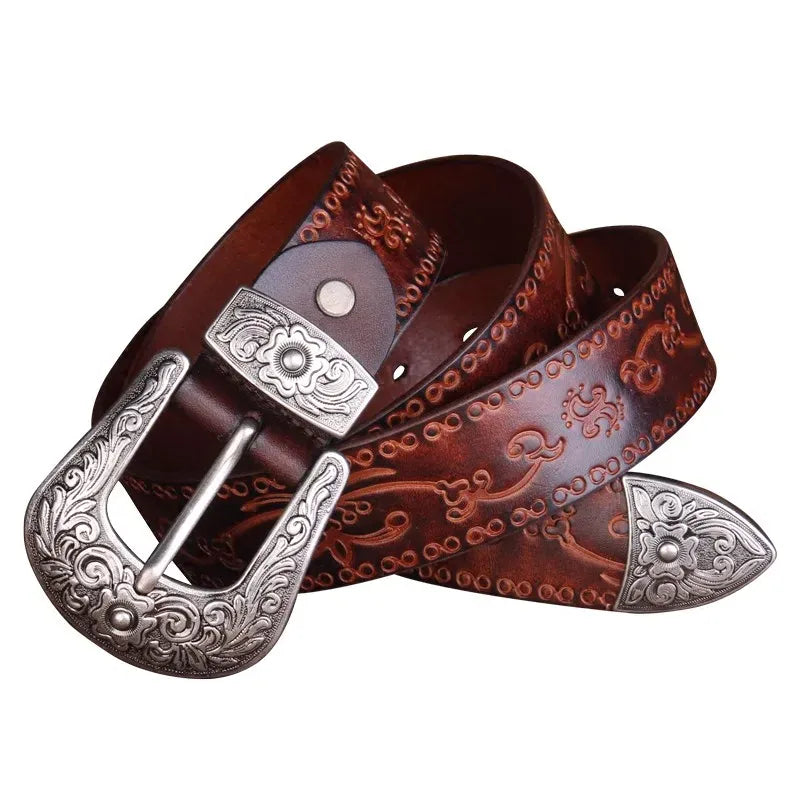 Ceinture Prestige Ceinture Western en Cuir style Vintage | Modèle Wyatt