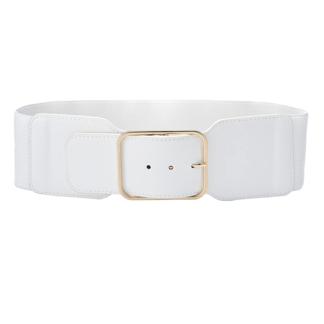 Ceinture Large Élastique Femme Taille Haute Boucle Dorée | Lora