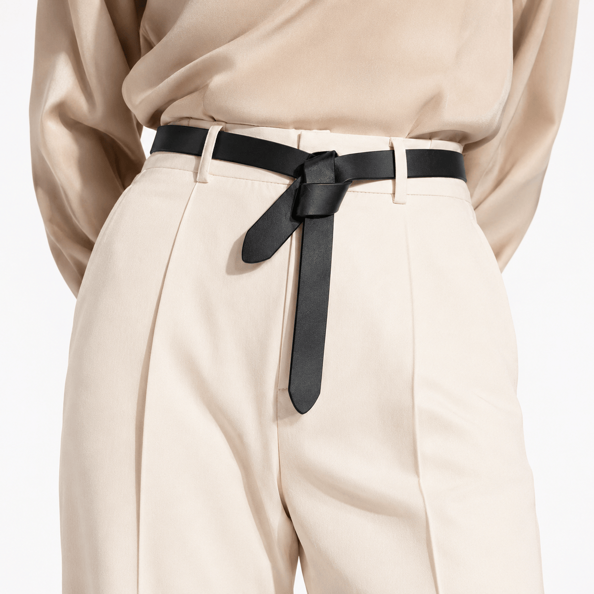Ceinture Prestige Ceinture à Nouer Robe Femme - Cuir Véritable | Modèle Valentine