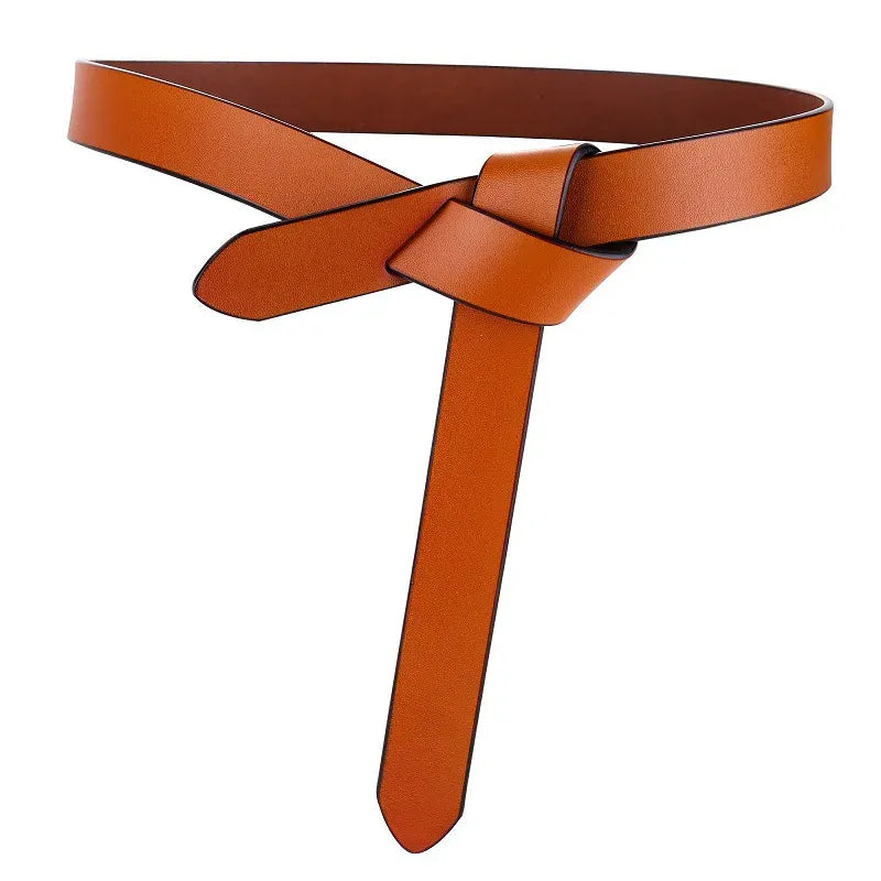 Ceinture Prestige Ceinture à Nouer Robe Femme - Cuir Véritable | Modèle Valentine