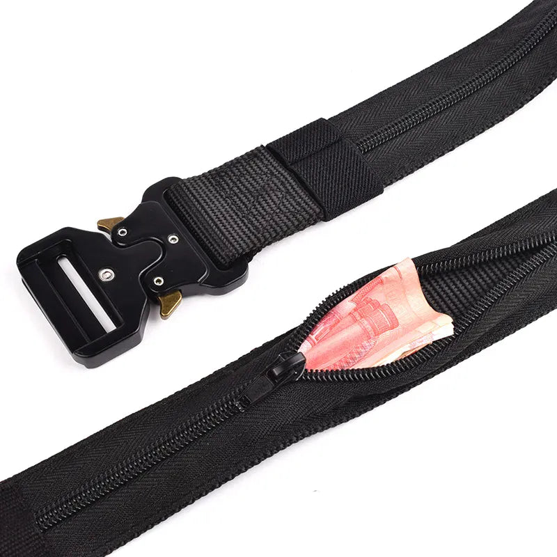 Ceinture Prestige Ceinture Cache Billets Tactique avec Compartiment Zippé | Modèle Rex