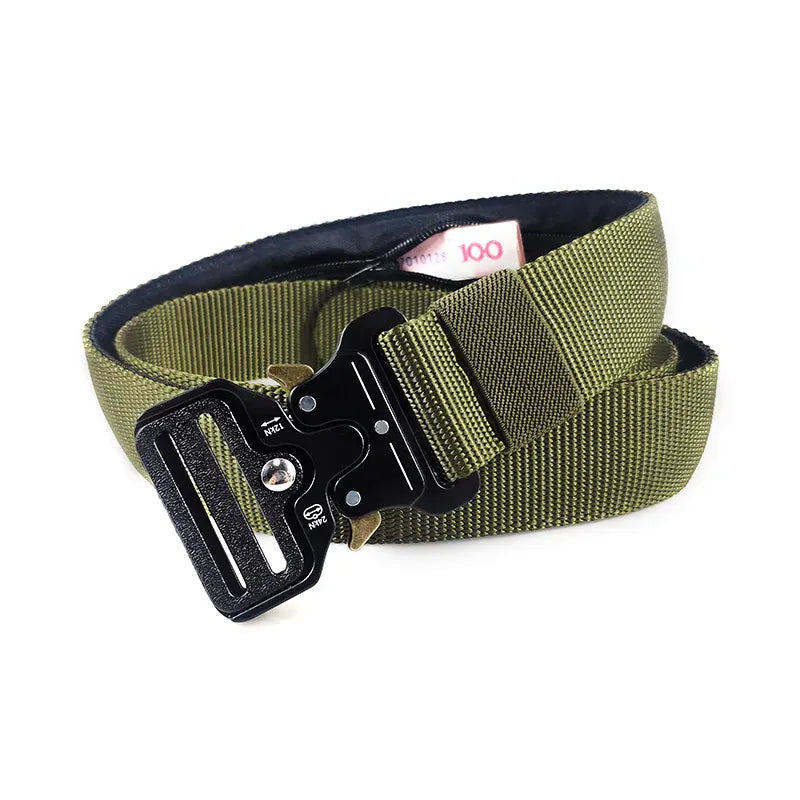 Ceinture Prestige Ceinture Cache Billets Tactique avec Compartiment Zippé | Modèle Rex