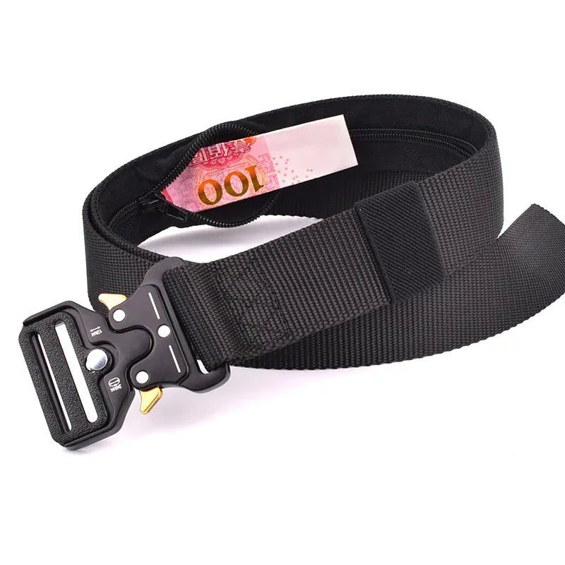 Ceinture Prestige Ceinture Cache Billets Tactique avec Compartiment Zippé | Modèle Rex