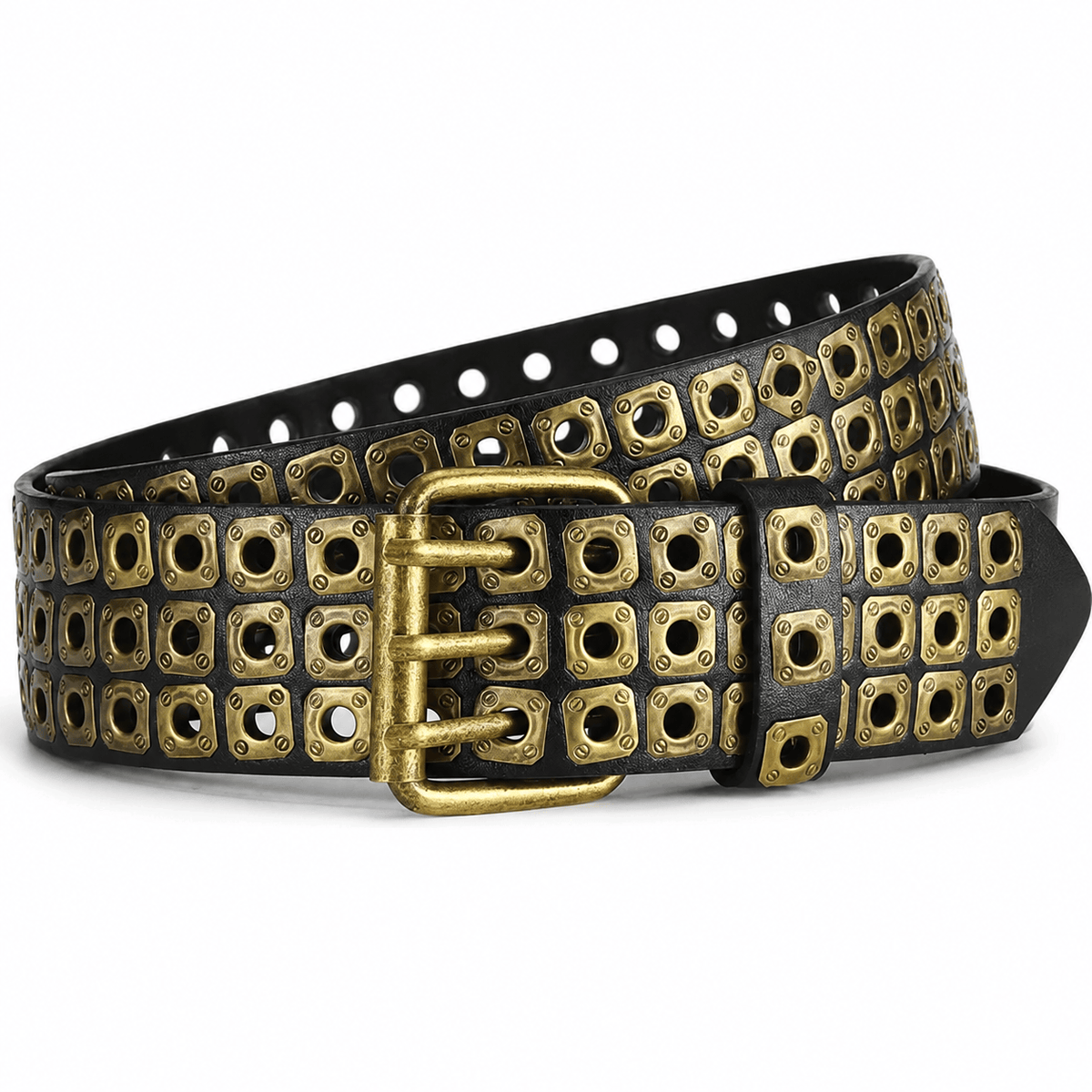 Ceinture Prestige Ceinture Cloutée en Cuir avec Rivets Métalliques | Modèle Blaze