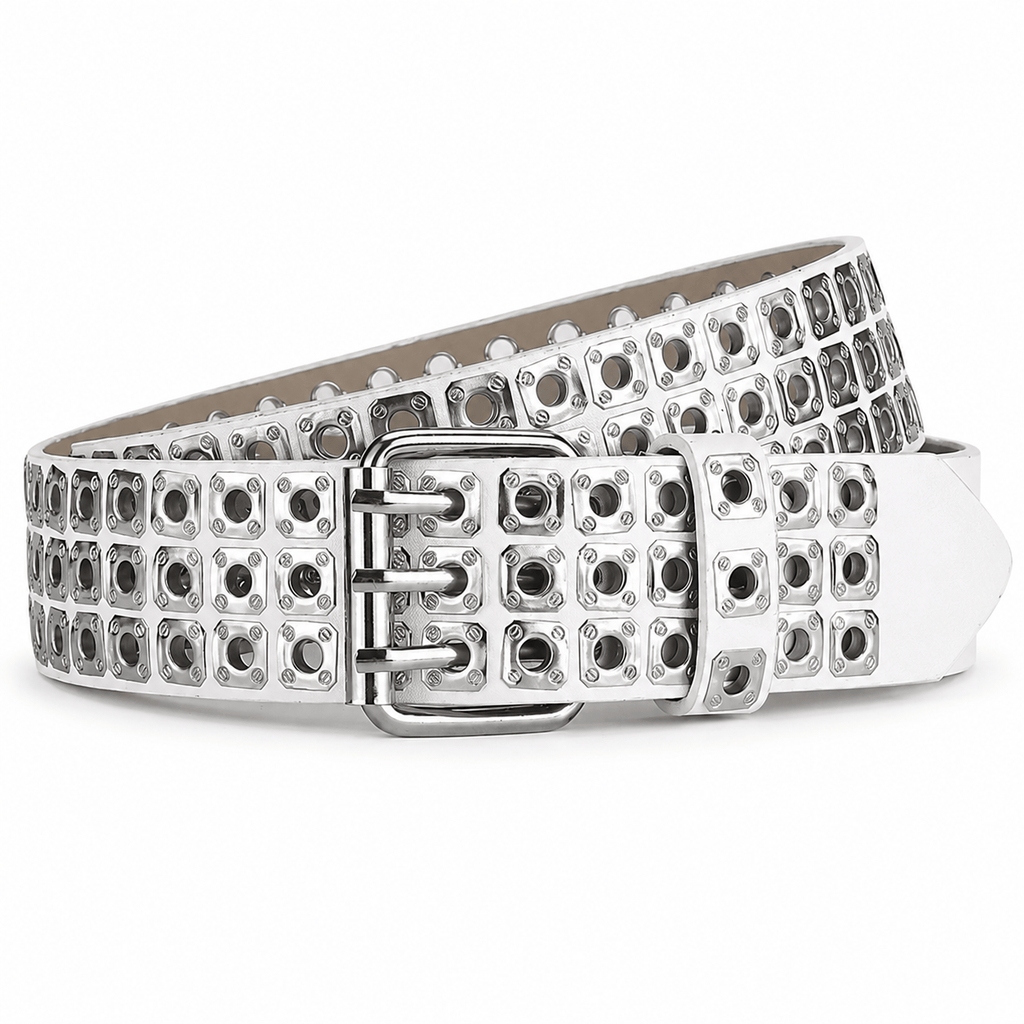 Ceinture Prestige Ceinture Cloutée en Cuir avec Rivets Métalliques | Modèle Blaze
