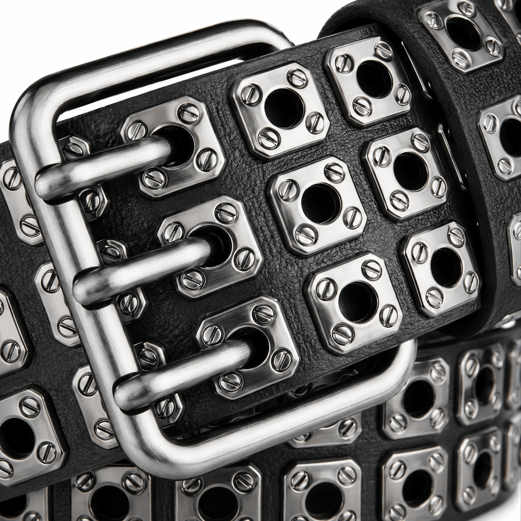 Ceinture Prestige Ceinture Cloutée en Cuir avec Rivets Métalliques | Modèle Blaze