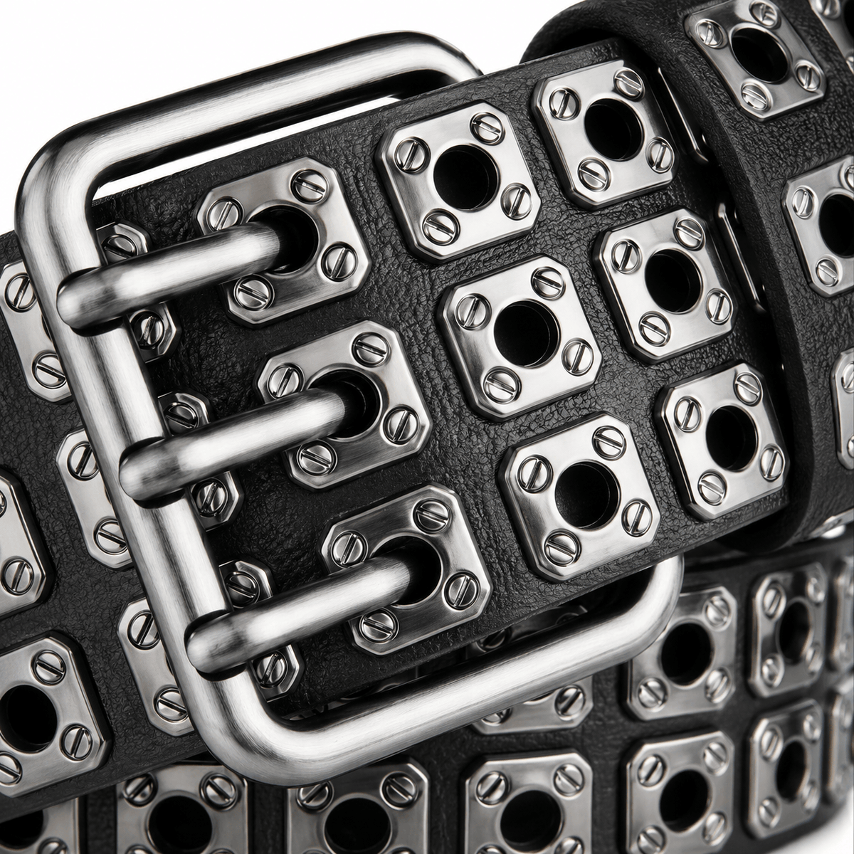 Ceinture Prestige Ceinture Cloutée en Cuir avec Rivets Métalliques | Modèle Blaze