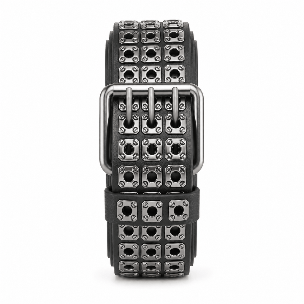 Ceinture Prestige Ceinture Cloutée en Cuir avec Rivets Métalliques | Modèle Blaze