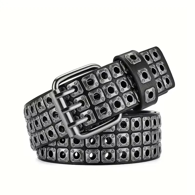 Ceinture Prestige Ceinture Cloutée en Cuir avec Rivets Métalliques | Modèle Blaze