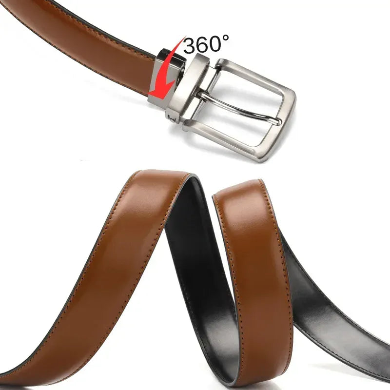 Ceinture Prestige Ceinture en Cuir avec Boucle Rotative pour Homme | Modèle Axel