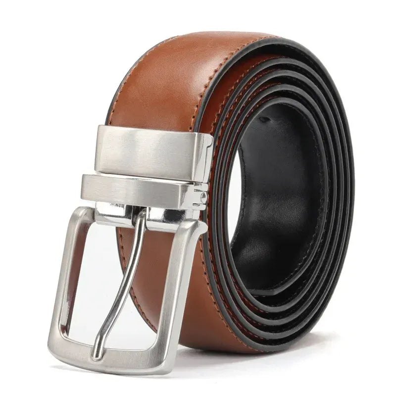 Ceinture Prestige Ceinture en Cuir avec Boucle Rotative pour Homme | Modèle Axel