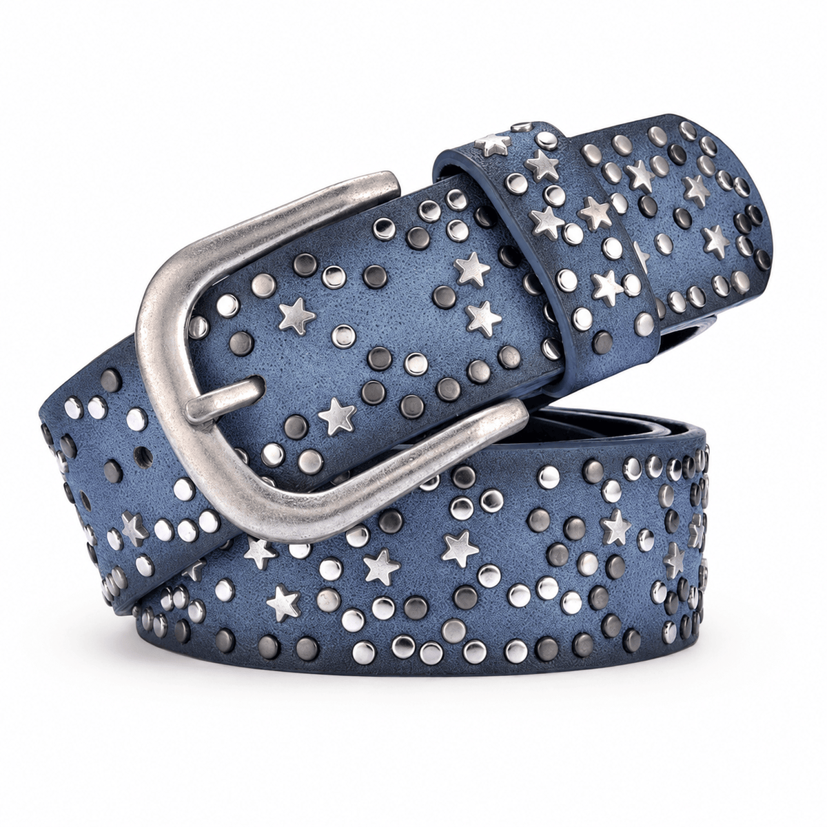 Ceinture Prestige Ceinture en Cuir Femme avec Détails Métalliques Ornée d'étoiles | Modèle Stella