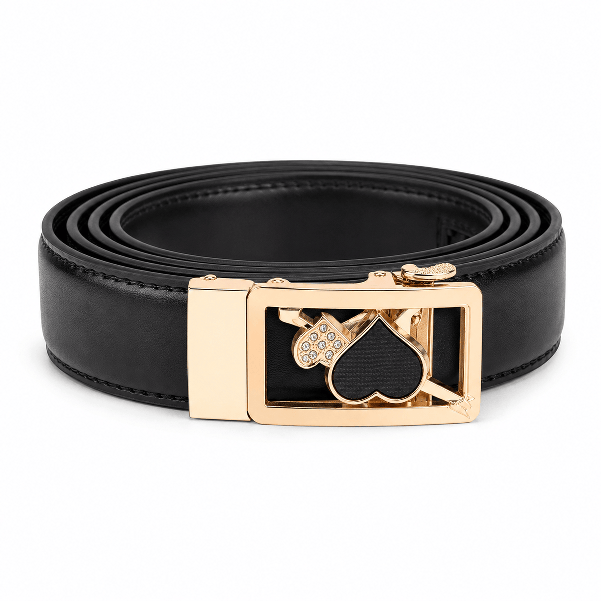 Ceinture Prestige Ceinture en Cuir pour Femme avec Boucle Automatique Dorée | Modèle Éléa