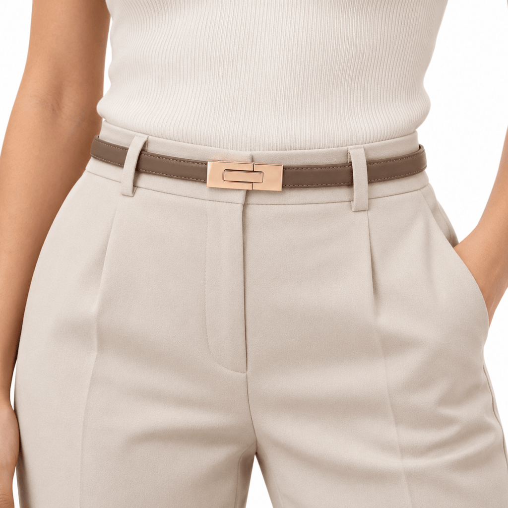 Ceinture Prestige Ceinture Fine Elégante en Cuir pour Femme | Modèle Iris