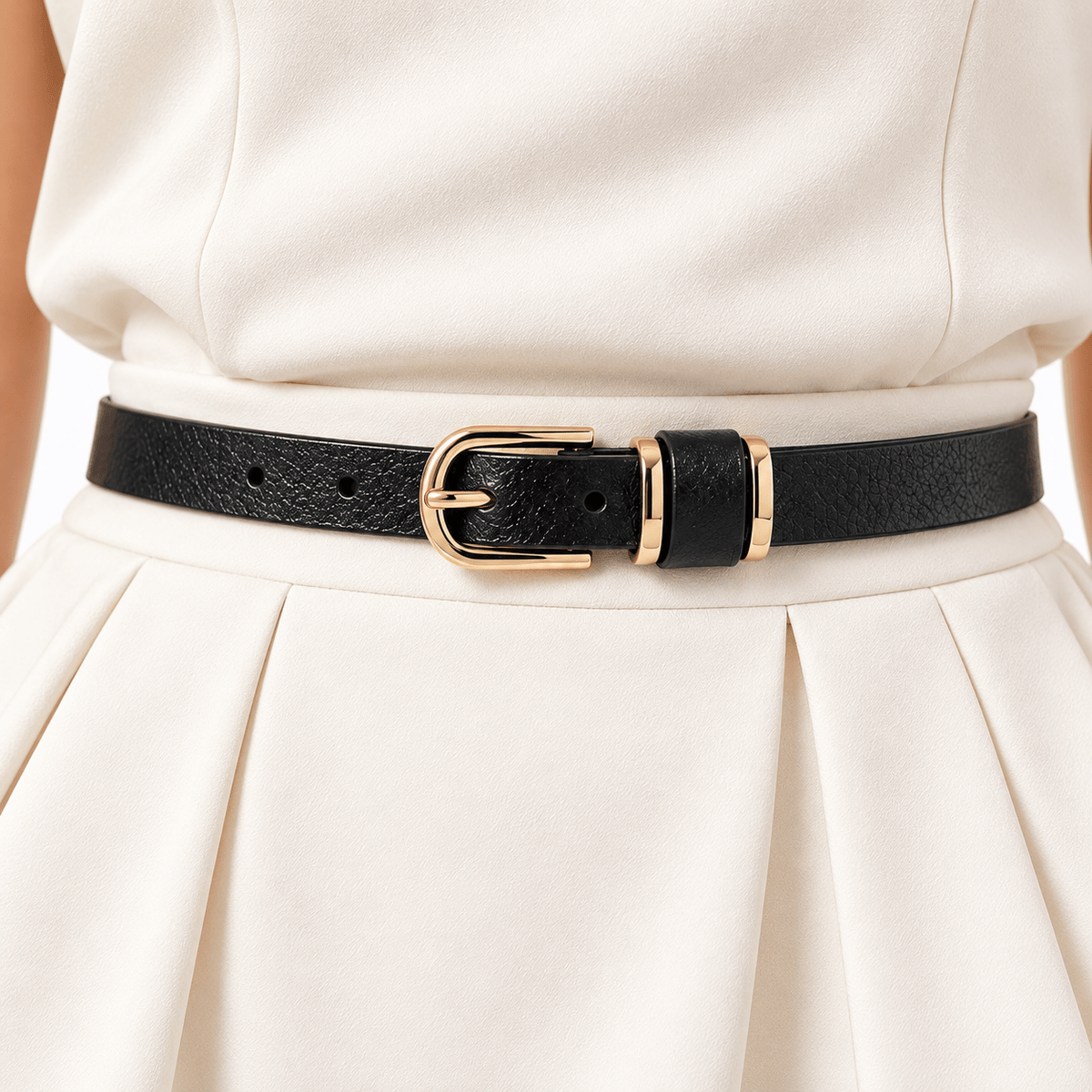 Ceinture Prestige Ceinture Fine en Cuir Femme pour Robes et Jupes | Modèle Juliette