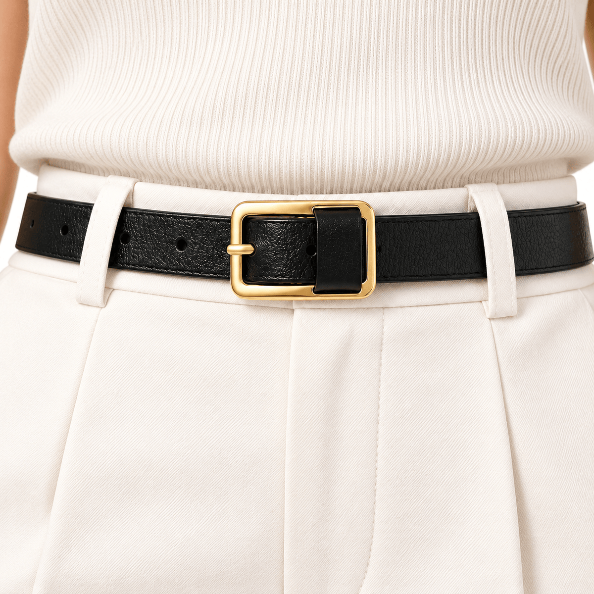 Ceinture Prestige Ceinture Fine Femme en Cuir avec Boucle chic | Modèle Capucine