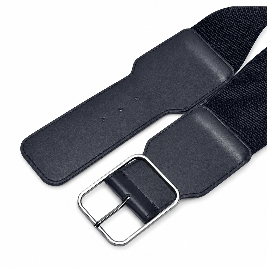 Ceinture Prestige Ceinture Large Élastique Femme Taille Haute Boucle Dorée | Modèle Lora