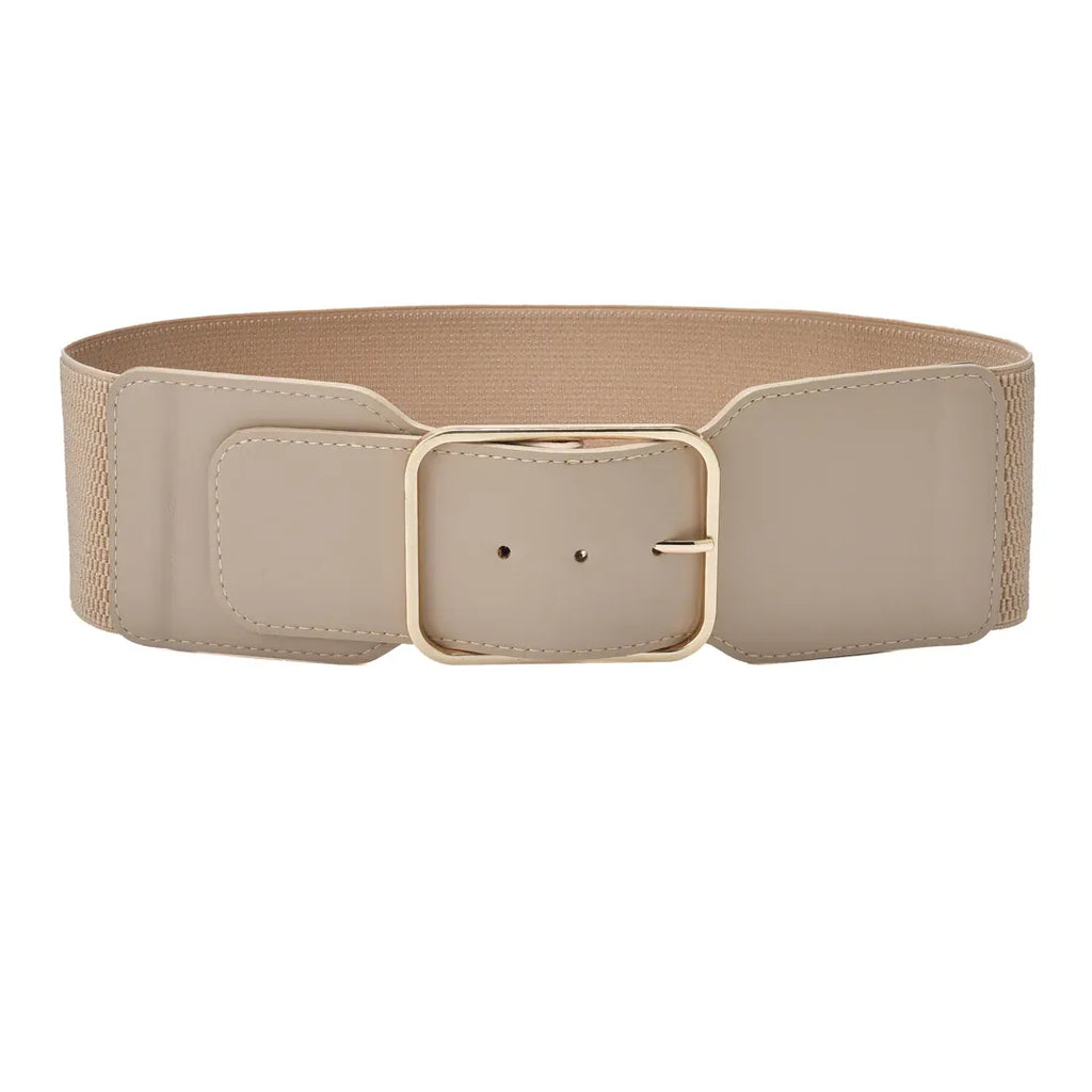 Ceinture Prestige Ceinture Large Élastique Femme Taille Haute Boucle Dorée | Modèle Lora