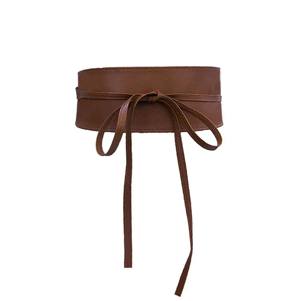 Ceinture Prestige Ceinture Large Femme avec Finition Satinée à Nouer | Modèle Romy
