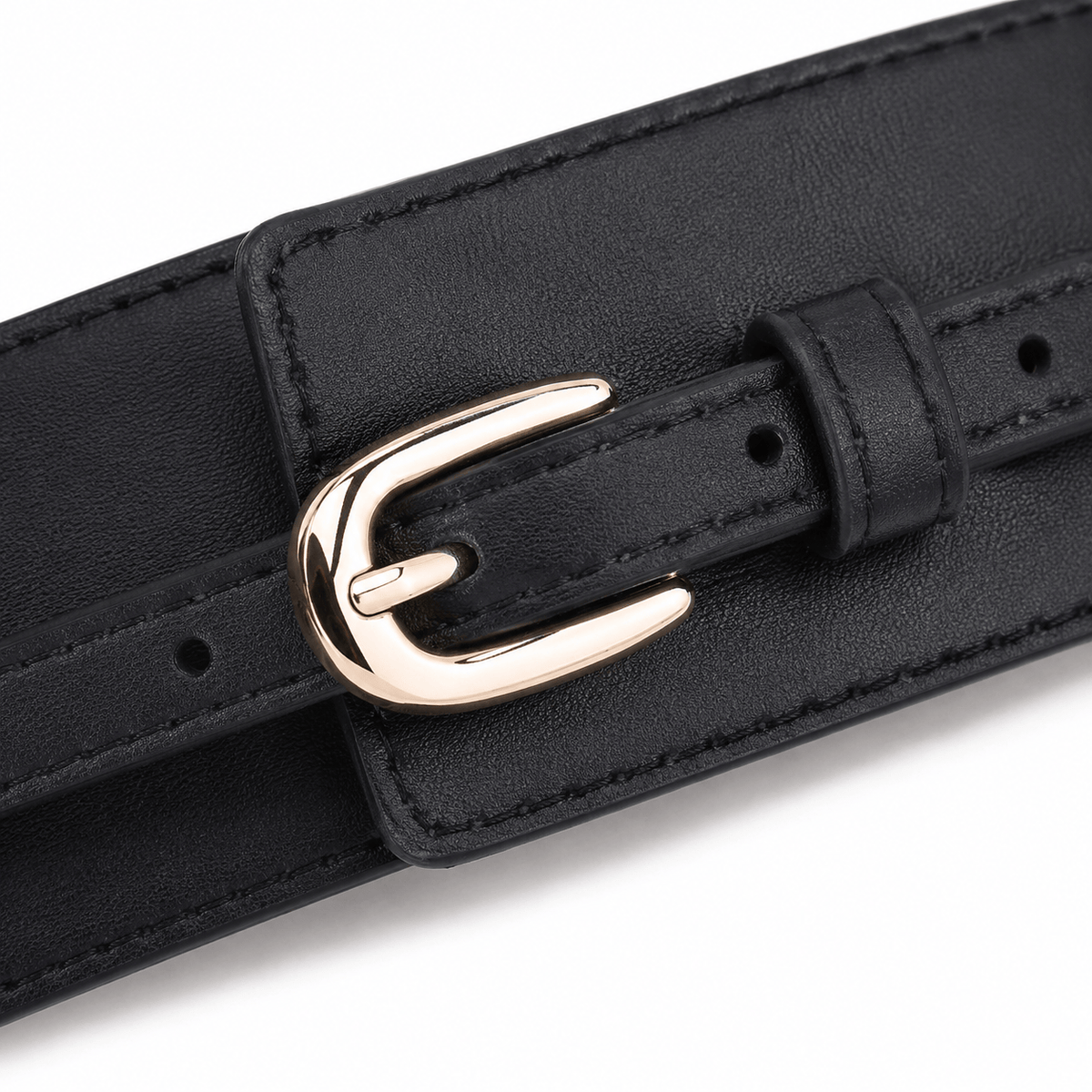 Ceinture Prestige Ceinture Large Femme double bande élégante en cuir | Modèle Iris