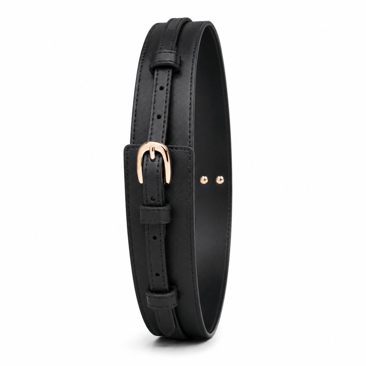 Ceinture Prestige Ceinture Large Femme double bande élégante en cuir | Modèle Iris