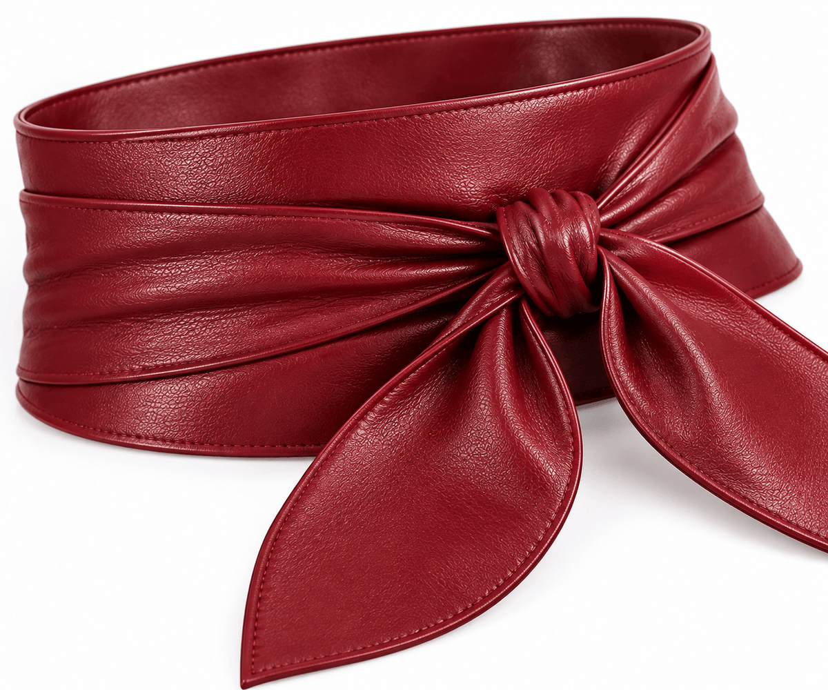 Ceinture Prestige Ceinture Large Simili Vegan à Nouer Sans Boucle Femme | Modèle Willow