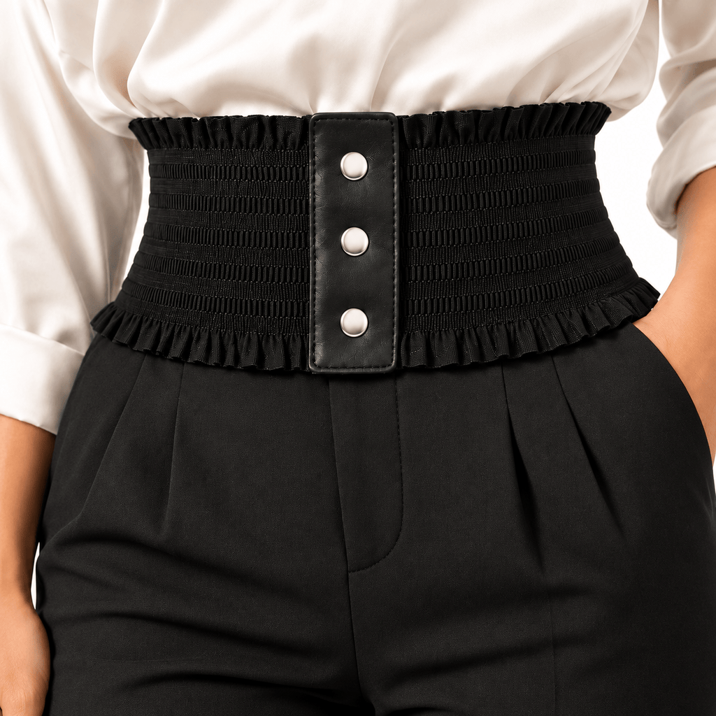 Ceinture Prestige Ceinture Large Tissu Élastique Lisse Femme Taille Haute | Modèle Soral