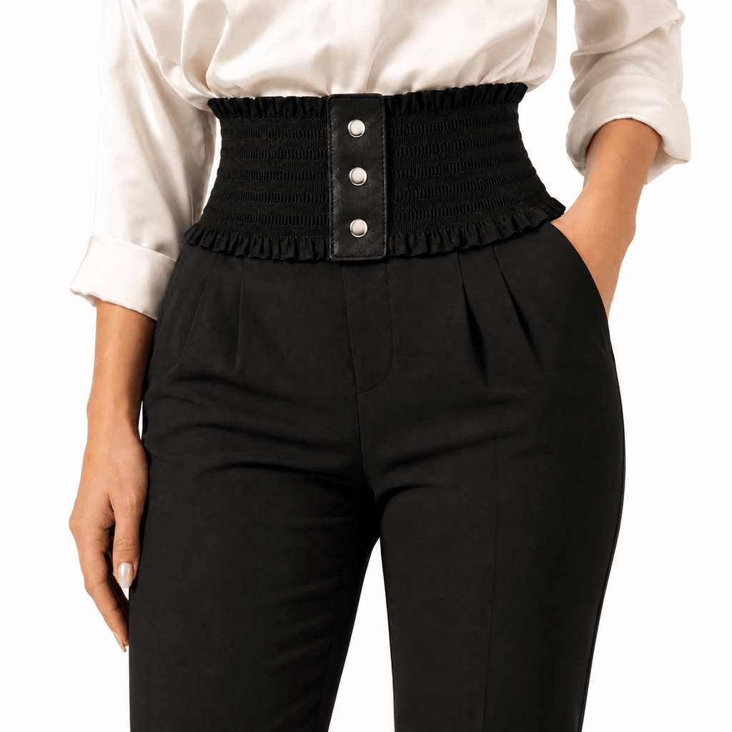 Ceinture Prestige Ceinture Large Tissu Élastique Lisse Femme Taille Haute | Modèle Soral