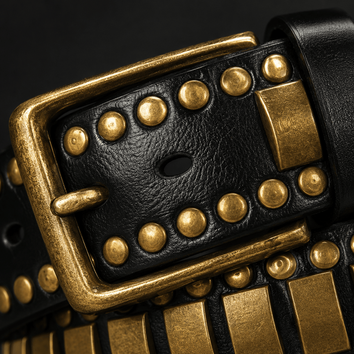 Ceinture Prestige Ceinture Luxe pour Homme avec Éléments Décoratifs Dorés | Modèle Aurelio