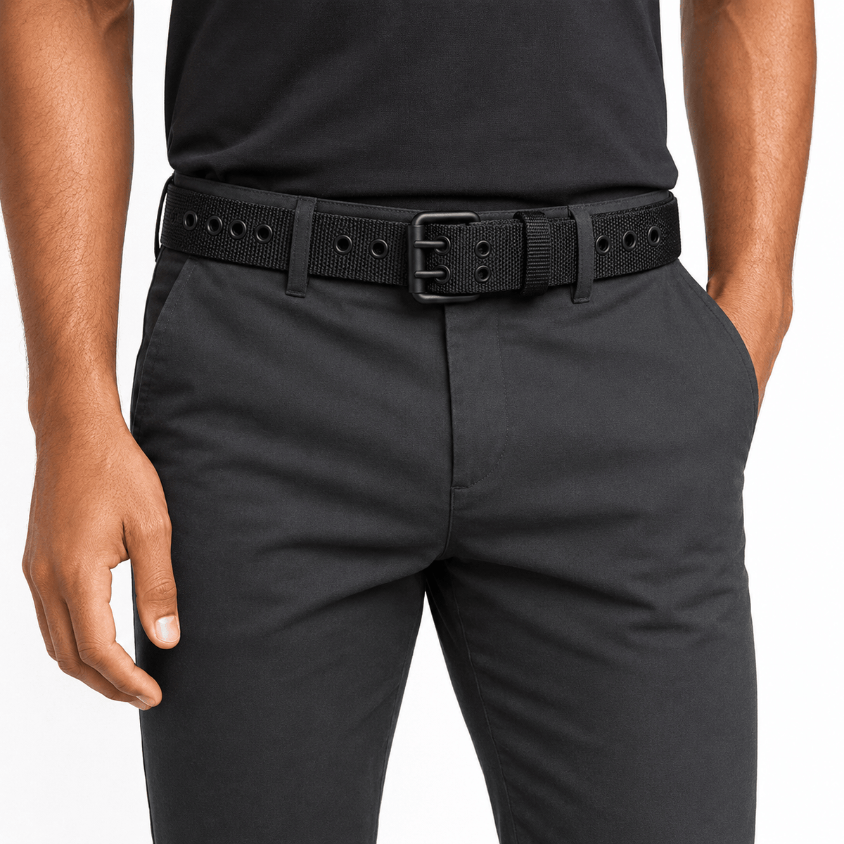 Ceinture Prestige Ceinture Militaire Homme avec Boucle Double Ardillon Robuste | Modèle Maverick