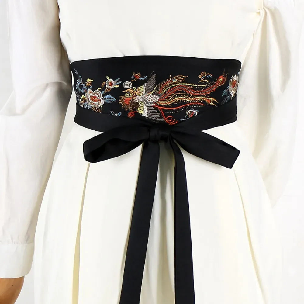 Ceinture Prestige Ceinture Obi Japonaise en Tissu | Modèle Suzu