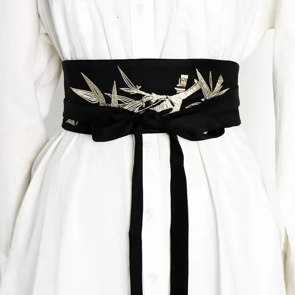 Ceinture Prestige Ceinture Obi Japonaise en Tissu | Modèle Suzu