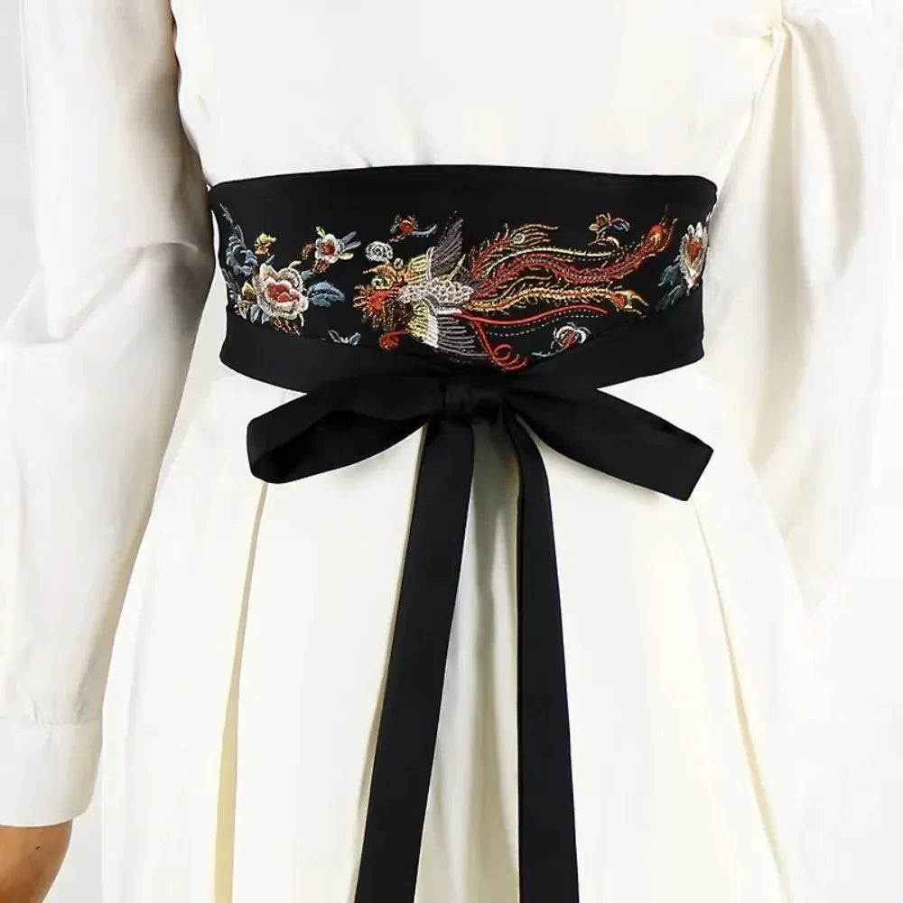 Ceinture Prestige Ceinture Obi Japonaise en Tissu | Modèle Suzu