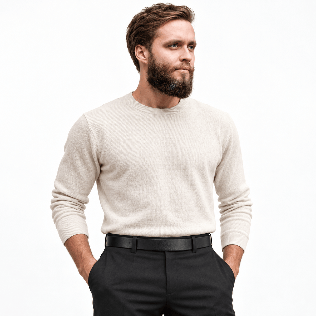 Ceinture Prestige Ceinture Réversible en Cuir Sans Boucle Pour Homme | Modèle Léo