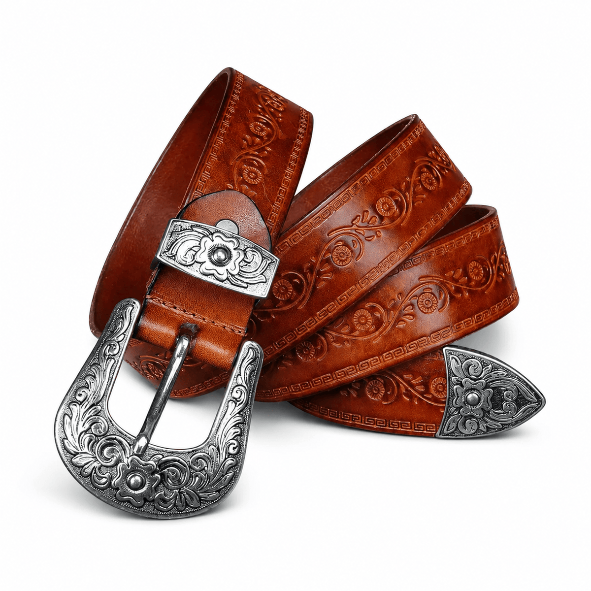 Ceinture Prestige Ceinture Western en Cuir style Vintage | Modèle Wyatt